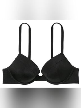34A 32D VS Swim Sexy Tee PushUp Bikini Top Black Tropical